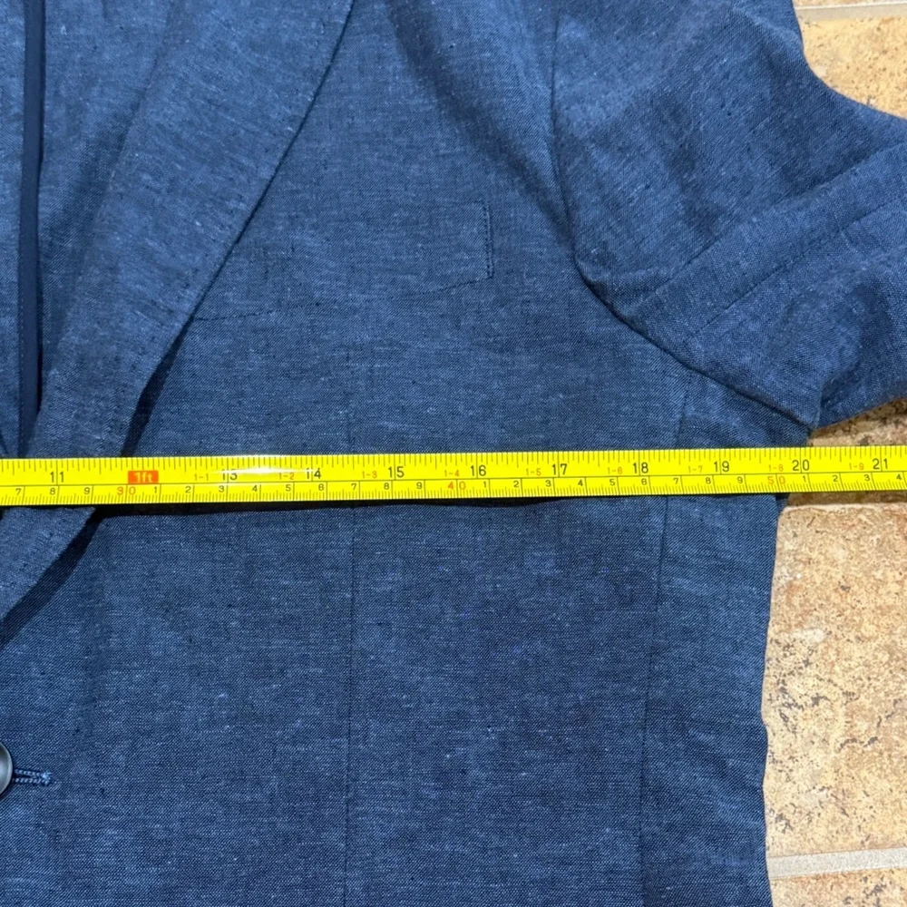 NWT 1901 Extra Trim Fit Linen Cotton Sports Coat Blazer Small S ‎ Navy Preppy